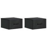 Wall-Mounted Bedside Cabinet 2 pcs Black 34.5 x 33 x 20 cm 898598