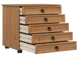 Rolling Cabinet with Drawers CORONA Honey Brown 42040533
