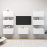 TV Cabinets 7 pcs White 30.5x30x60 cm Engineered Wood 3078743