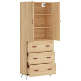Highboard Sonoma Oak 69.5x34x180 cm Engineered Wood 3195822