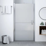 ZNTS Shower Door Frost Tempered Glass 91x195 cm 146659