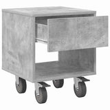 Bedside Table Concrete Grey 40.5 x 40 x 48 cm Engineered Wood 891062