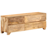 ZNTS TV Cabinet Solid Mango Wood 110x30x40 cm 246144