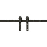 Sliding Door Hardware Kit 400 cm Steel Black 3295804