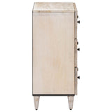 Sideboard 2 pcs White 60 x 33.5 x 75 cm Solid Mango Wood 3310112
