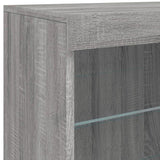 Sideboard with LED Lights Grey Sonoma 60.5x37x67 cm 836698