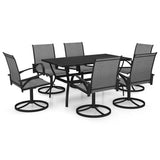 Dining Set Anthracite, Grey Powder-coated steel, Textilene Medium 3060284