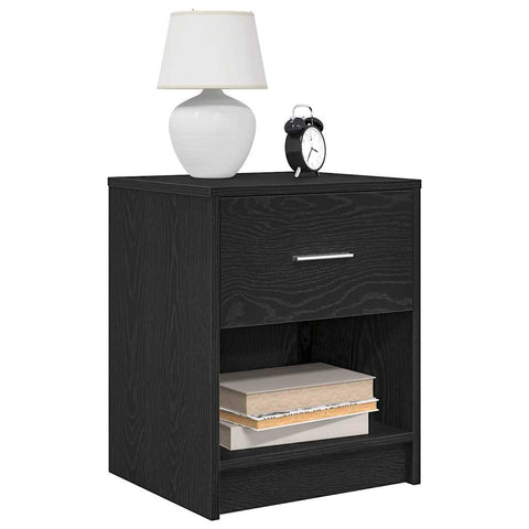 ZNTS Bedside Cabinets 2 pcs with Drawer Black 40x34x50 cm 858770