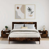 Wall-mounted Bedside Cabinets 2 pcs Smoked Oak 45x30x35 cm 848320