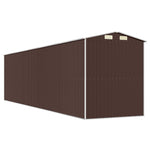 Garden Shed Dark Brown 192x772x223 cm Galvanised Steel 3147467