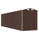 Garden Shed Dark Brown 192x772x223 cm Galvanised Steel 3147467