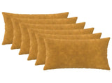 Cushion Cover 6 pcs HEERLEN Yellow 50 x 75 cm Microfiber Fleece 911698