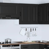Kitchen Wall Cabinet Kalmar Black Engineered Wood 853548