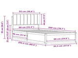 Bed Frame with Upholstered Headboard Black 90 x 200 cm 877796