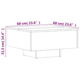 Coffee Table Grey Sonoma 60x60x31.5 cm Engineered Wood 815838