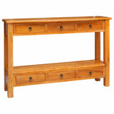 Console Table Natural 115 x 32 x 76 cm Solid Mahogany Wood 42009939