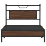 Bed Frame without Mattress Brown Oak 107x203 cm Engineered Wood 4106994