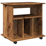 ZNTS Rolling Cabinet Old Wood 60x45x60 cm Engineered Wood 856662