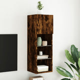 TV Cabinet with LED Lights Smoked Oak 30.5x30x90 cm 837009