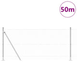 Hexagonal Fence with Concrete Base 50 x 0.8 m Galvanised Steel 3353833