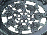 Cast Aluminium Outdoor Patio Garden Bistro Elegant Design Table Chair Set - Green T3398P314116