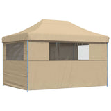 Party Tent Folding Beige 279 x 410 x 315 cm Oxford Fabric 42023599