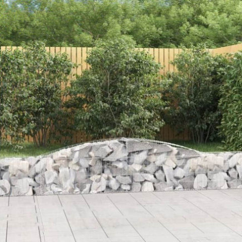 Arched Gabion Basket 400x30x40/60 cm Galvanised Iron 153522