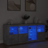 Sideboard with LED Lights Concrete Grey 164x37x67 cm 3209054