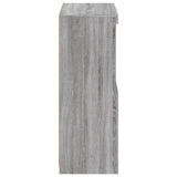 Side Cabinet with LED Lights Grey Sonoma Engineered Wood 836628