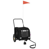 Pet Bike Trailer Black Oxford Fabric and Iron 93891