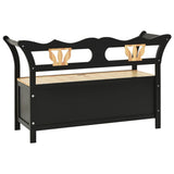 Bench Black 107x45x75.5 cm Solid Wood Fir 351776