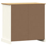 Sideboard with Drawers VIGO 78x40x75 cm White Solid Wood Pine 353200