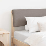 Upholstered Headboard Taupe 100 cm Solid Pine Wood 879137