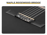 39 Inch Round Barrel Basswood Classical Folk Guitar including gig bag, spare strings, 70286762
