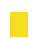 Paper Bags 250 pcs with Handles Yellow 32x17x25 cm 4101789