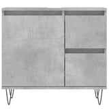 Bathroom Cabinet Concrete Grey 65x33x60 cm Engineered Wood 831608