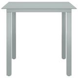5 Piece Garden Dining Set Aluminium Silver and Black 3070632