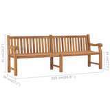 Garden Bench Teak Solid Teak Wood Extra Large Rectangular 316640