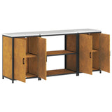 Kitchen Storage Set HATTEM 3 pcs Rusty Steel 3392672