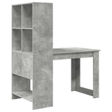 Desk with Shelf Concrete Grey 122 x 67 x 145 cm Engineered Wood 3337260