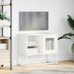 ZNTS TV Cabinet White 68x39x60.5 cm Steel 853391