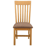 Dining Chair 2 pcs Solid Oak Wood Grey 45 x 59.5 x 100 cm 42039161