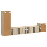 TV Cabinet Set Wall-mounted 3 pcs Sonoma Oak Engineered Wood 3409017