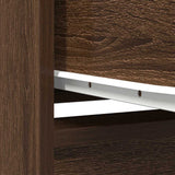 Cabinet with Drawer Brown Oak 55.5x34x119.5 cm Engineered Wood 861649