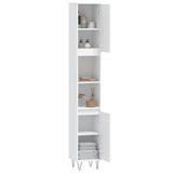 Bathroom Cabinet White 30x30x190 cm Engineered Wood 831532