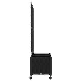 Garden Planter with Trellis&Wheels 2 pcs Black 80 x 40 x 149 cm 3422990