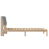 Bed Frame with Headboard Brown 90 x 200 cm Solid Pine Wood 878914
