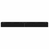 Wall-mounted Cabinet 2 pcs Black Oak 102 x 30 x 20 cm 3333075