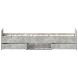 Bed Frame without Mattress Concrete Grey 75x190 cm Small Single 3203820