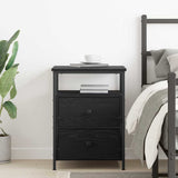 Bedside Cabinet Black Oak 34 x 35.5 x 50 cm Engineered Wood 862921